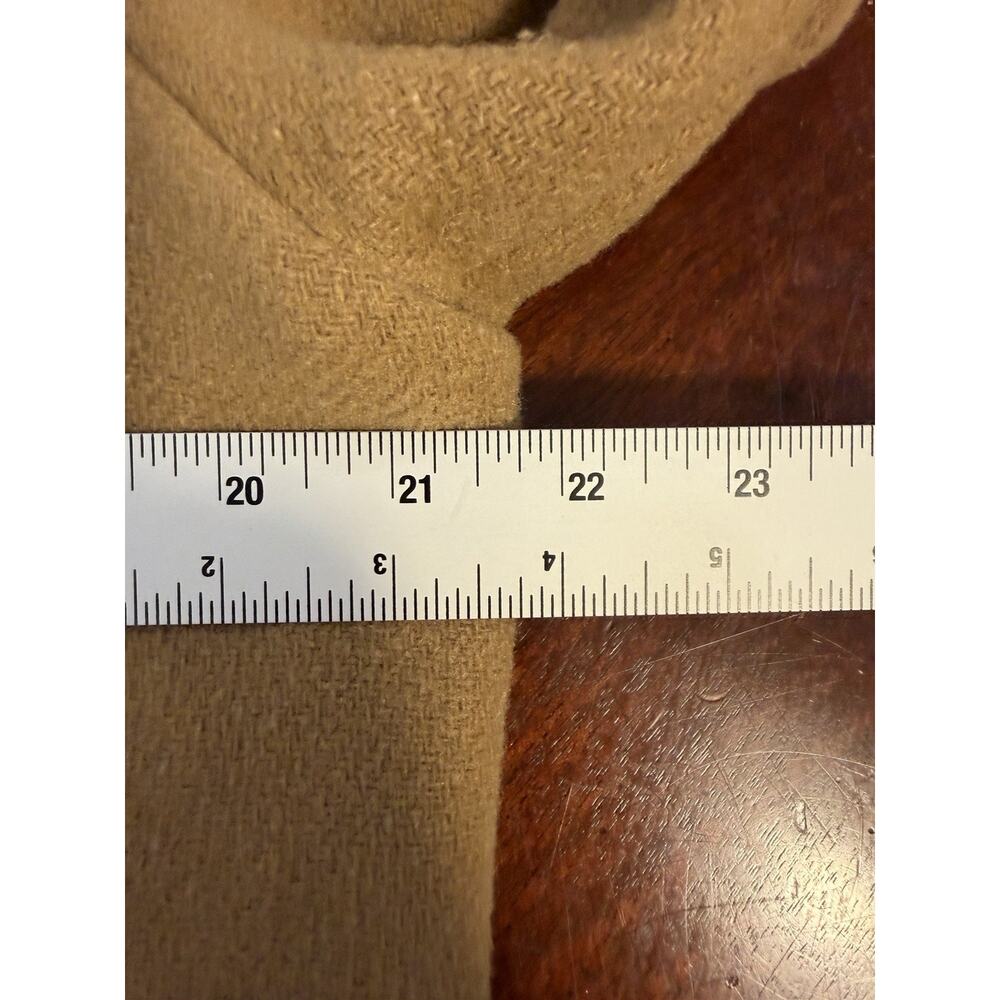 Vintage Abercrombie & Fitch HOODED Camel Color Topcoat Sz S - Fabric made Italy - Picture 10 of 11